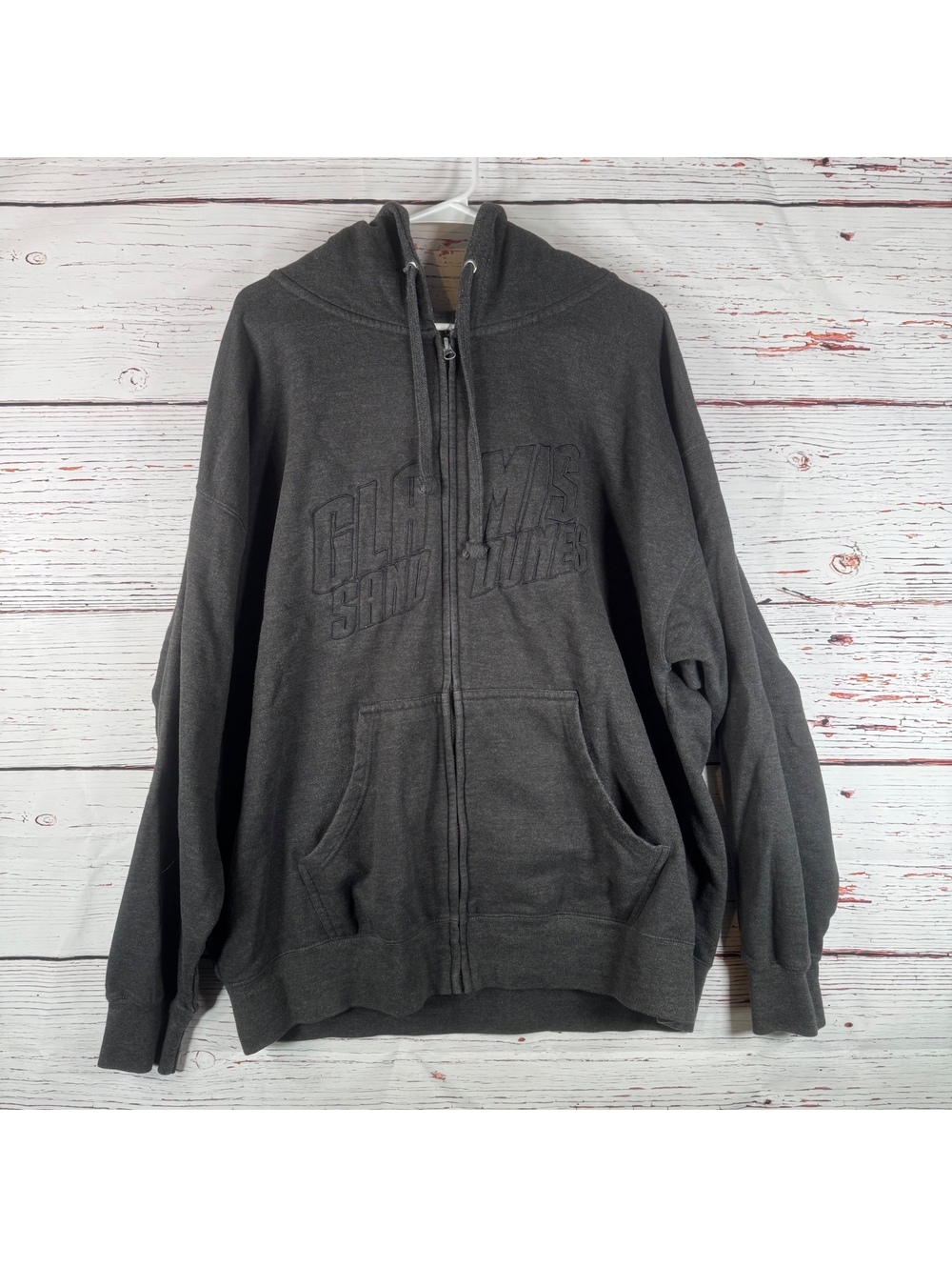Glamis Sand Dunes Men's 3XL Gray Full Zip Hoodie Sweatshirt
